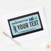 Washington Sasquatch License Bord Rechthoekige Sticker (Envelop)