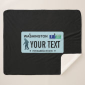 Washington Sasquatch License Bord Sherpa Deken (Voorkant (horizontaal))