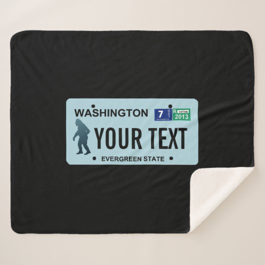 Washington Sasquatch License Bord Sherpa Deken (Voorkant (horizontaal))