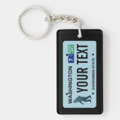 Washington Sasquatch License Bord Sleutelhanger (Voorkant)