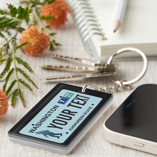 Washington Sasquatch License Bord Sleutelhanger (Voorkant Rechts)