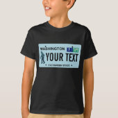 Washington Sasquatch License Bord T-shirt (Voorkant)