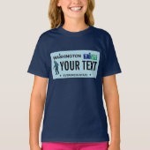 Washington Sasquatch License Bord T-shirt (Voorkant)