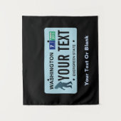 Washington Sasquatch License Bord Wandkleed (Voorkant)