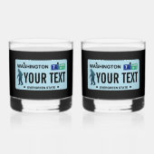 Washington Sasquatch License Bord Whisky Glas (Voorkant)