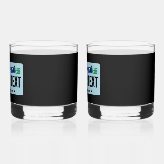 Washington Sasquatch License Bord Whisky Glas (Links)