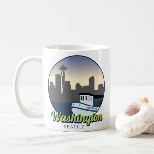 Washington Seattle Koffiemok (Met donut)
