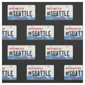 Washington Seattle licence bord fabric Stof (Swatch)