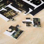 Washington, Seattle, Silhouet bij nacht vanaf Kerr Legpuzzel (Zijkant)