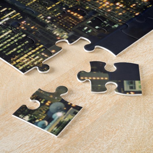 Washington, Seattle, Skyline 's nachts van Kerry 1 Legpuzzel (Zijkant)