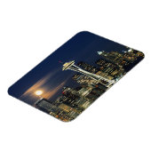 Washington, Seattle, Skyline 's nachts van Kerry 1 Magneet (Linkerzijde)
