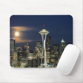 Washington, Seattle, Skyline 's nachts van Kerry 1 Muismat (Met muis)