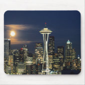 Washington, Seattle, Skyline 's nachts van Kerry 1 Muismat (Voorkant)