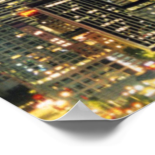 Washington, Seattle, Skyline 's nachts van Kerry 1 Poster (Hoek)