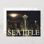 Washington, Seattle, Skyline 's nachts van Kerry 2 Briefkaart (Voorkant / Achterkant)