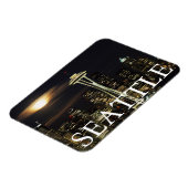 Washington, Seattle, Skyline 's nachts van Kerry 2 Magneet (Linkerzijde)