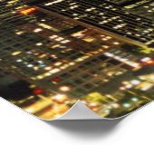 Washington, Seattle, Skyline 's nachts van Kerry 2 Poster (Hoek)
