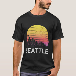 Washington Seattle Skyline Urban Buildings T-shirt