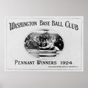 Washington Senators Pennant Winner 1924 Poster
