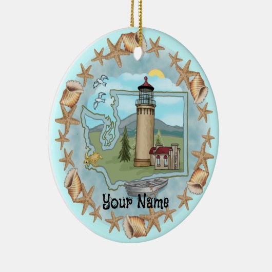 Washington Shells Lighthouse Ornament (Rechts)