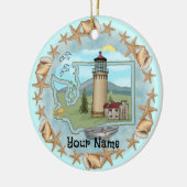 Washington Shells Lighthouse Ornament (Links)