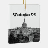 Washington Skyline geëtst Keramisch Ornament (Rechts)