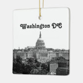 Washington Skyline geëtst Keramisch Ornament (Links)