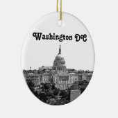 Washington Skyline geëtst Keramisch Ornament (Rechts)
