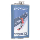 Washington Snowboarding Vintage Travel Poster Heupfles (Rechts)