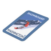 Washington Snowboarding Vintage Travel Poster Magneet (Linkerzijde)