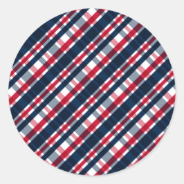 Washington Sports Fan Blue White Play Ronde Sticker