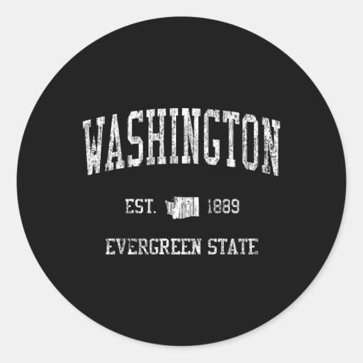 Washington Sports Ronde Sticker (Voorkant)