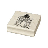 Washington Square Arch Tree NYC Kerstvakantie Rubberstempel (Stempel)