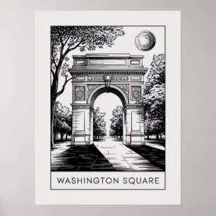 Washington square in Manhattan Poster