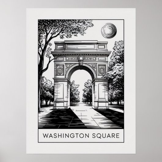 Washington square in Manhattan Poster (Voorkant)