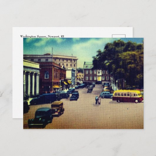  Washington Square, Newport, Rhode Island Briefkaart (Voorkant / Achterkant)