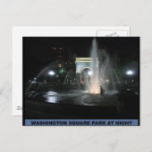 Washington Square Park at Night, NYC Briefkaart (Voorkant / Achterkant)