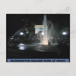 Washington Square Park at Night, NYC Briefkaart