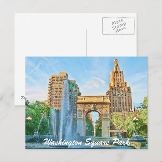 Washington Square Park Briefkaart (Voorkant / Achterkant)