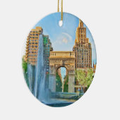 Washington Square Park, NYC Keramisch Ornament (Rechts)