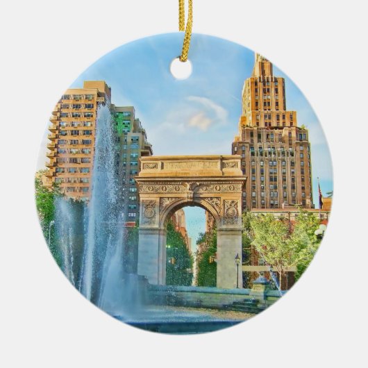 Washington Square Park, NYC Keramisch Ornament (Voorkant)