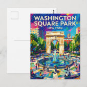 Washington Square Park VS Briefkaart (Voorkant / Achterkant)