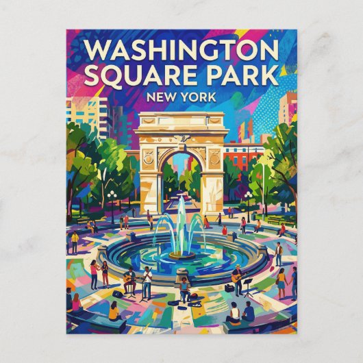 Washington Square Park VS Briefkaart (Voorkant)