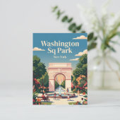 Washington Square Park VS Briefkaart (Staand voorkant)