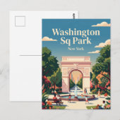 Washington Square Park VS Briefkaart (Voorkant / Achterkant)