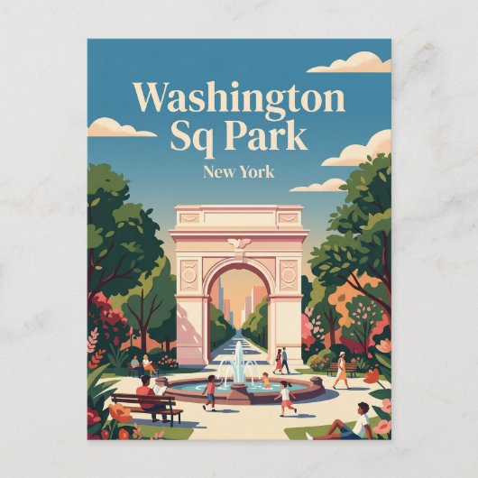 Washington Square Park VS Briefkaart (Voorkant)