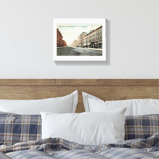 Washington St., Hoboken, New Jersey Canvas Afdruk (Insitu (Slaapkamer))