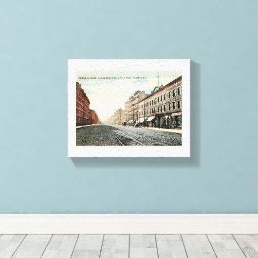 Washington St., Hoboken, New Jersey Canvas Afdruk (Insitu (Houten vloer))