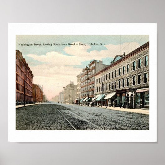 Washington St., Hoboken, New Jersey Poster (Voorkant)
