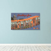 Washington (staat) - Grote letterscènes 2 Canvas Afdruk (Insitu (Houten vloer))